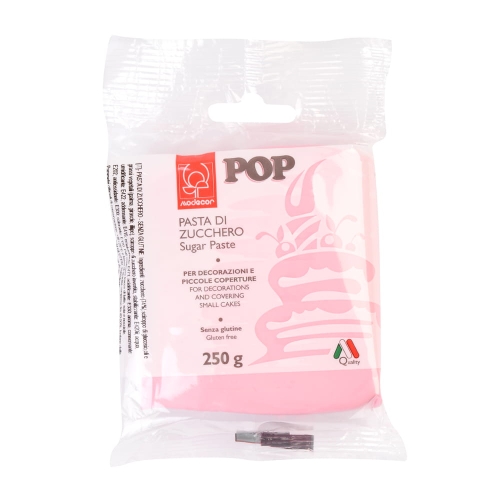 Masa cukrowa POP Modecor lukier plastyczny Różowy 250g