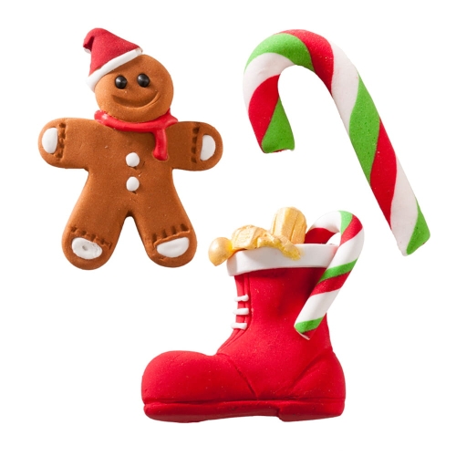 Figurki bożonarodzeniowe 3D cukrowe Bucik Ludzik Laska 17szt