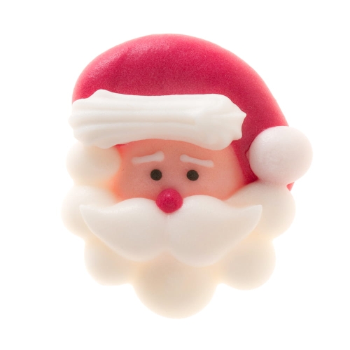 Figurki bożonarodzeniowe 3D cukrowe Święty Mikołaj 48szt