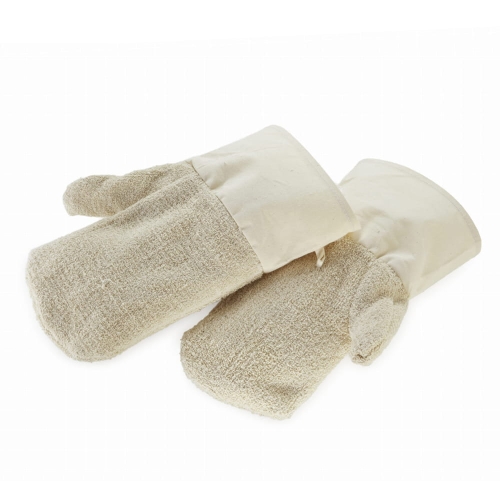 Rękawice do piekarnika jednopalcowe bawełniane mankiet