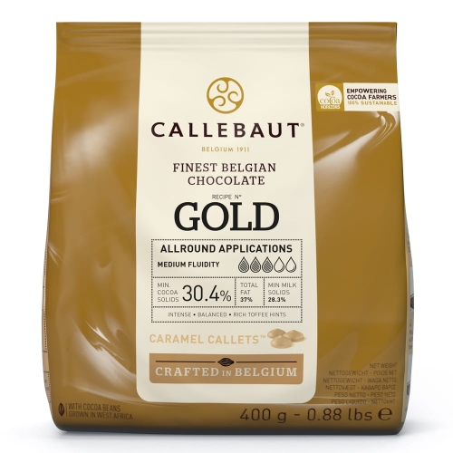 Czekolada karmelowa Callebaut 30,4% Gold 400g
