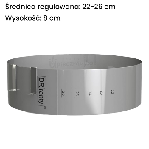 Rant cukierniczy regulowany 22-26cm Dorosiowe Ranty h8