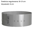 Rant cukierniczy regulowany 18-21cm Dorosiowe Ranty h8