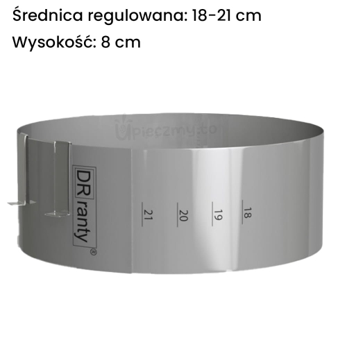 Rant cukierniczy regulowany 18-21cm Dorosiowe Ranty h8