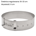 Rant cukierniczy regulowany 18-22cm Dorosiowe Ranty h6
