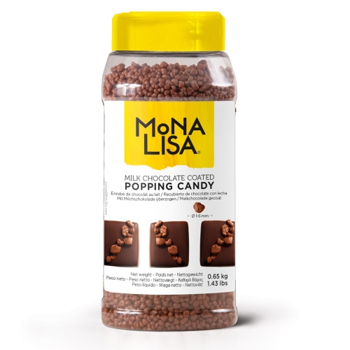 Posypka strzelająca w mlecznej czekoladzie Mona Lisa 650g