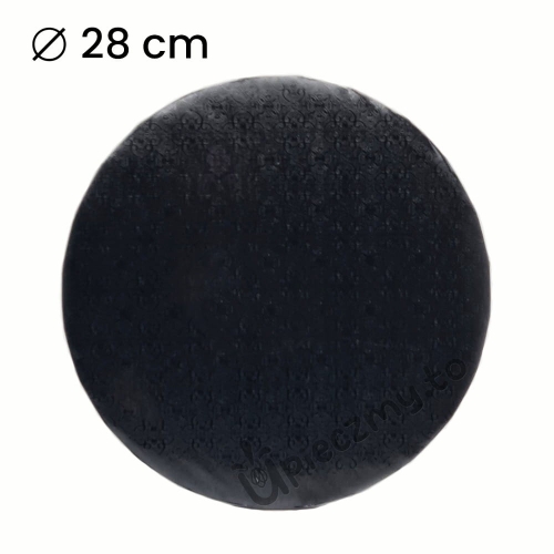 Podkład pod tort gruby 10mm sztywny powlekany Czarny 28cm