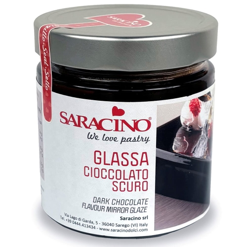 Polewa lustrzana Mirror Glaze Saracino Ciemna Czekolada 350g