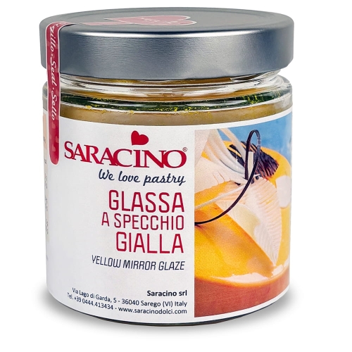 Polewa lustrzana Mirror Glaze Saracino Glazura Żółta 350g