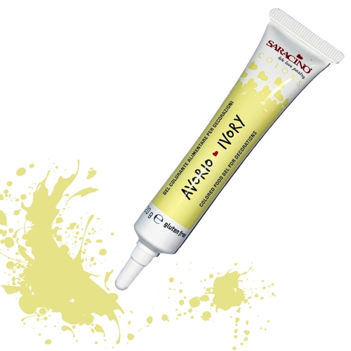 Barwnik spożywczy w żelu tubka Saracino Kremowy 20g