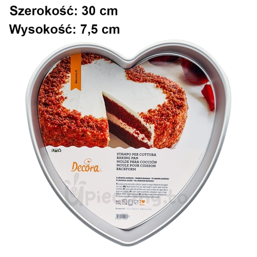 Forma do pieczenia Serce Decora aluminium 30x7,5cm