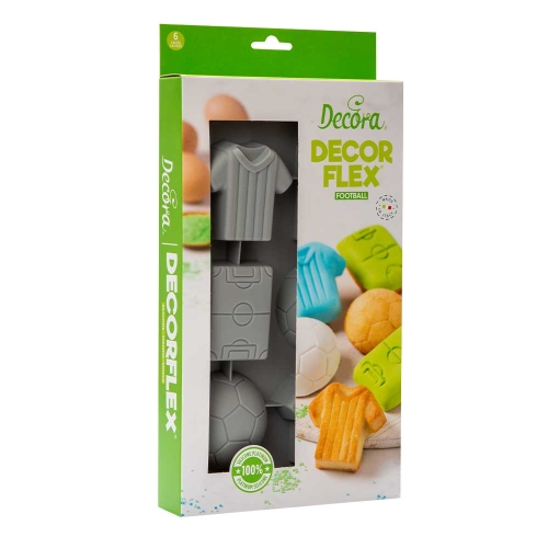 Forma silikonowa do pieczenia Football Zestaw piłkarski 6 gniazd