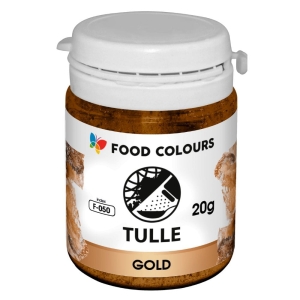 Złoty Tiul jadalny na tort baza w proszku Food Colours 20g