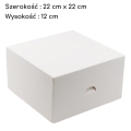 Pudełko na tort ciasto karton zamykany Biały 22x22x12cm