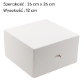 Pudełko na tort ciasto karton zamykany Biały 26x26x12cm