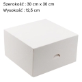 Pudełko na tort ciasto karton zamykany Biały 30x30x12,5cm