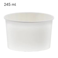 Kubeczki miseczki do lodów 245ml papierowe białe 25szt