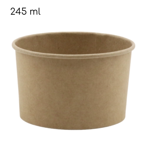Kubeczki miseczki do lodów 245ml papierowe kraftowe 25szt