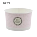 Miseczki do lodów z papieru w paski 130ml