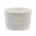 Miseczki do lodów z papieru w paski 245ml