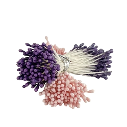 Pręciki do kwiatów cukrowych różowe i fuksjowe Decora 288szt