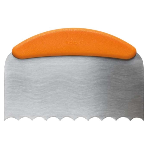 Metalowa skrobka do tortu ząbkowana falista Decora 22,5x11cm