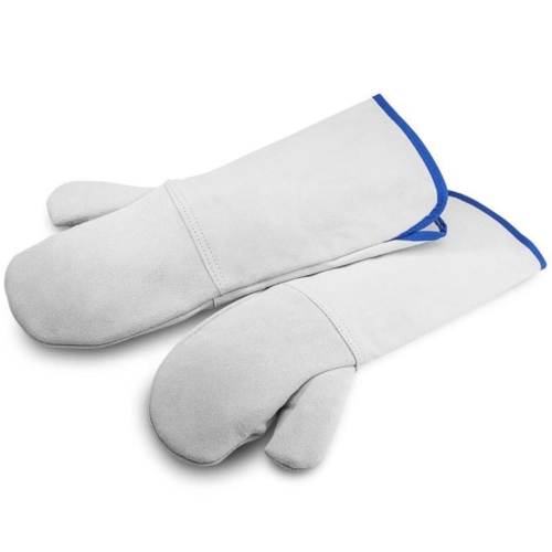 Rękawice skórzane do piekarnika jednopalcowe długie +300°C