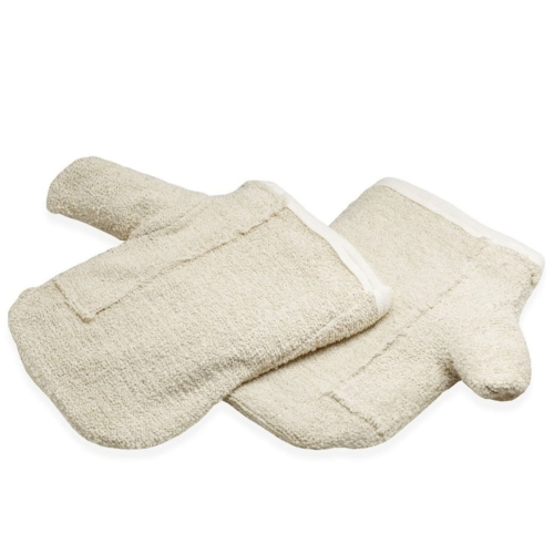 Rękawice do piekarnika jednopalcowe bawełniane bez mankietu