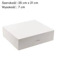Pudełko na tort ciasto karton zamykany Biały 25x21x7cm