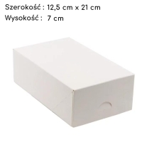 Pudełko na tort ciasto karton zamykany Biały 12,5x21x7cm