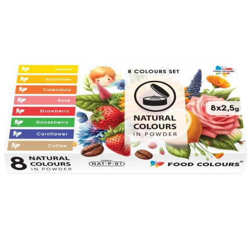 Barwniki naturalne Zestaw 8 kolorów Food Colours 8x2,5g