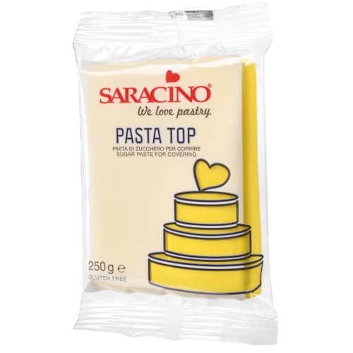 Masa cukrowa na tort Saracino Pasta Top Żółta 250g