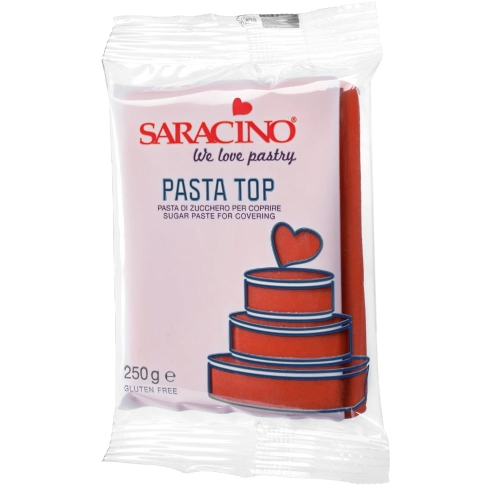 Masa cukrowa na tort Saracino Pasta Top Bordowa 250g