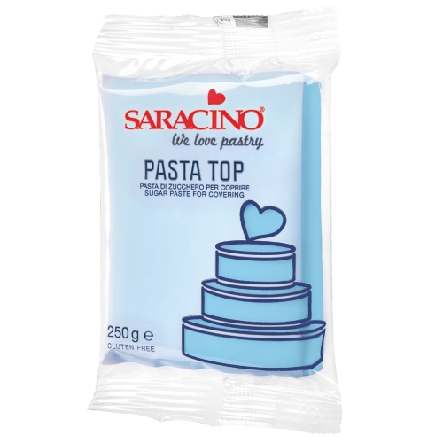 Masa cukrowa na tort Saracino Pasta Top Baby Blue Jasny Błękit 250g