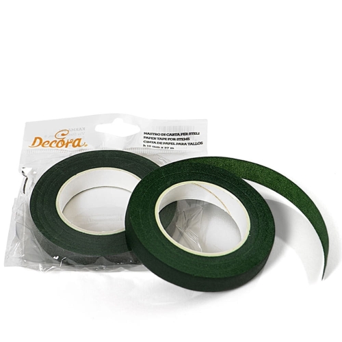 Zielona taśma do kwiatów cukrowych florystyczna 12mm