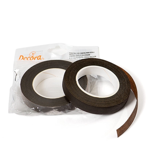 Brązowa taśma do kwiatów cukrowych florystyczna 12mm