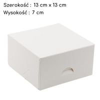 Pudełko na tort ciasto karton zamykany Biały 13x13x7cm
