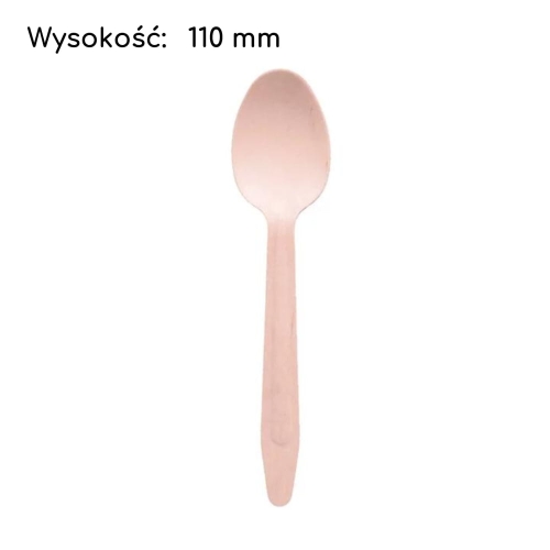 Łyżeczka drewniana jednorazowa 110mm 100szt