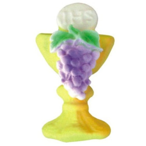 Duży złoty kielich figurka cukrowa na tort komunijny 12szt