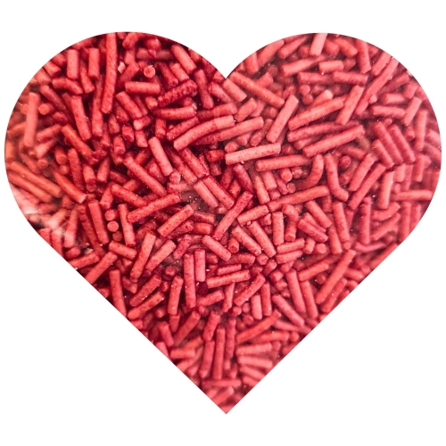 Czerwona posypka cukrowa patyczki pałeczki czerwone 1kg