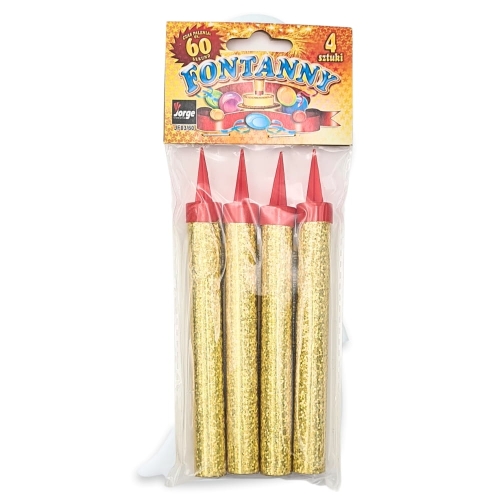 Fontanna raca na tort krótka fontanna tortowa 12cm 4szt