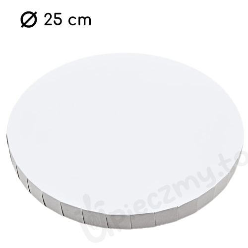 Podkład pod tort bardzo gruby powlekany styrodur Biały 25cm