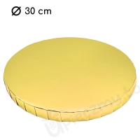 Podkład pod tort bardzo gruby powlekany styrodur Złoty 30cm