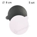 Podkładki pod monoporcje 8cm dwustronne Biało Czarne 5szt