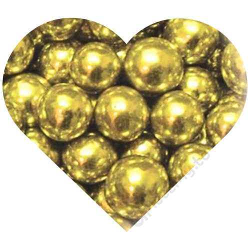 Złote Perełki 6mm błyszcząca posypka cukrowa 250g