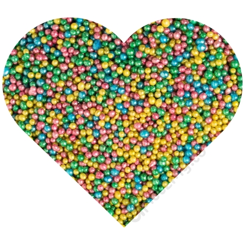 Kolorowe maczki 2mm metaliczna posypka cukrowa Decora 100g