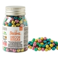 Kolorowe Perełki 7mm metaliczna posypka cukrowa Decora 100g