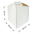 Pudełko na tort ciasto karton z rączką Biały 26x26x35cm