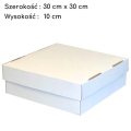 Pudełko na muffinki karton z wieczkiem Biały 30x30x10cm