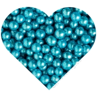 Niebieskie Perełki 4mm błyszcząca posypka cukrowa 250g